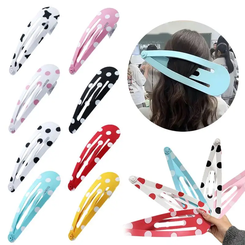 Funny Extra-large Hair Clips Polka Dot Strawberry Pattern Curtain Clip 3D Printed Kawaii Style Novelty Hairpin Photography Props