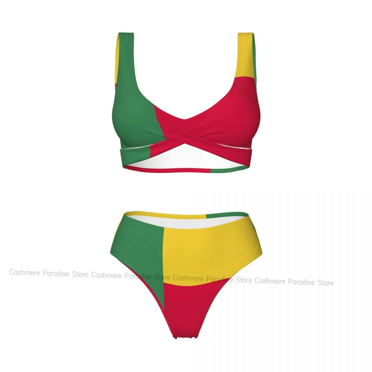 

The Push-Up Bikini Women Sexy Separate Swimsuit Benin Flag Two-piece Beachwear