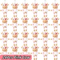 24Pcs Pink Cow