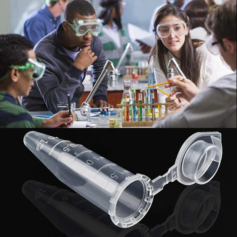 3000Pcs Mini Centrifuge Tubes 1.5Ml Raduated Clear Plastic Centrifuge Vials With Flat-Top Snap Cap