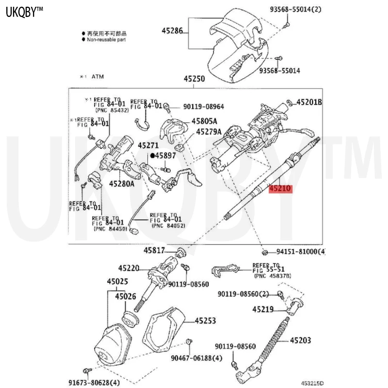 To yo ta 4521035250 steering spindle assembly