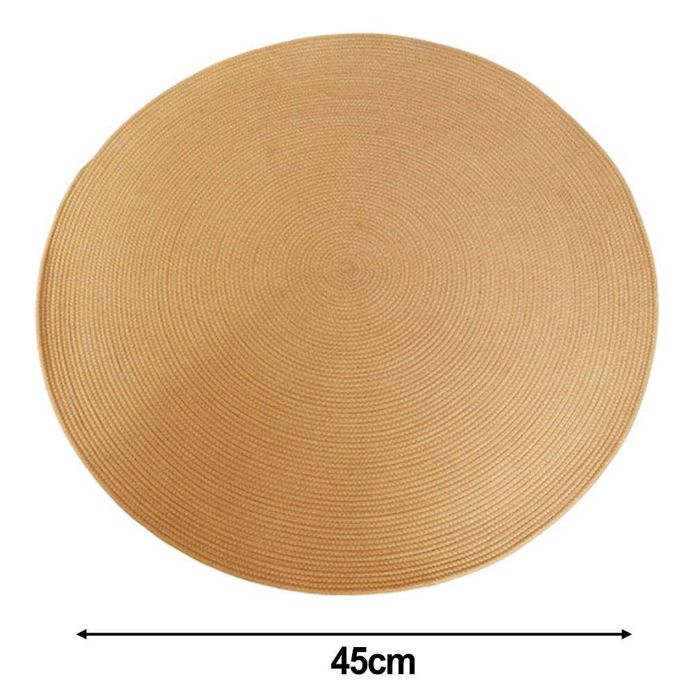 Floor Mat Round Carpet Natural Aesthetic Reversible Use Stylish Versatility Versatile Usage Double-Sided Weave