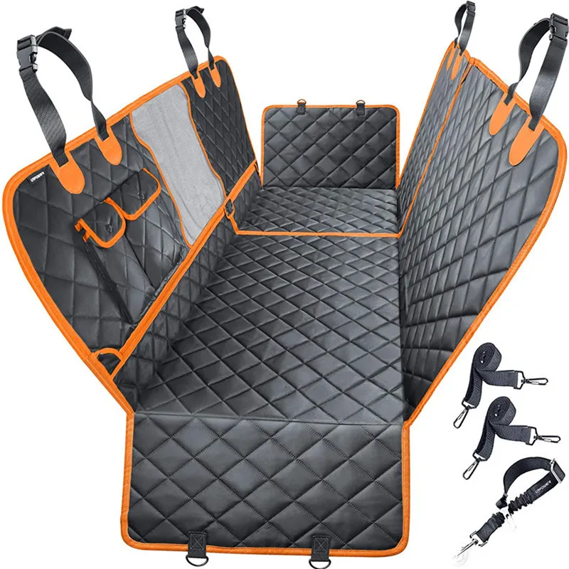 

Hot 4IN1 Dog Car Seat Cover Car Rear Backseat Waterproof Durable Pet Travel Mat Pet Carrier Dog Car Hammock Cushion Protector