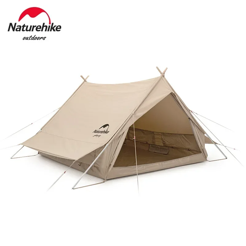 Naturehike-Outdoor Waterproof Cotton Tent, Large Area, Sun Shelter, Hiking and Traveling, 2Person, NH20ZP011