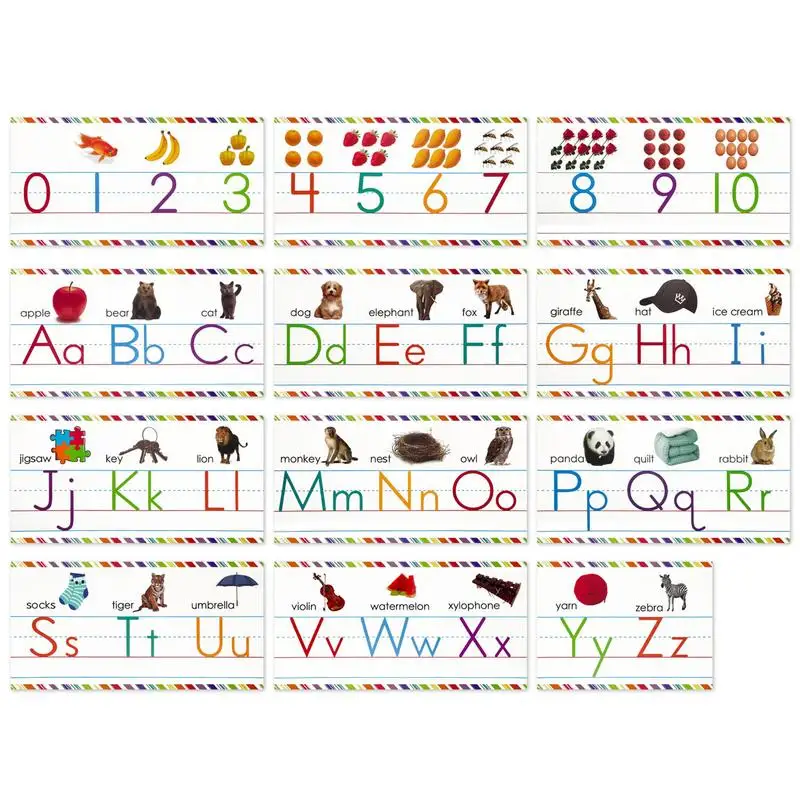 

Alphabet For Classroom Wall Wall Decorations Display Set Number Posters Bulletin Board Set Early Learning Alphabet Cards