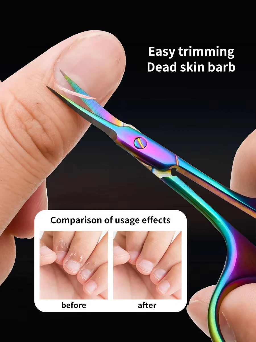 Third Generation Stainless Steel Barb Removal Super Tip Cut Russian Pre-color Titanium Bead Skin Scissors