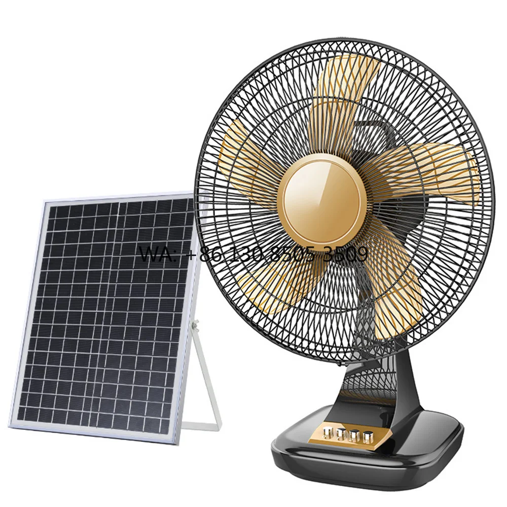 

China Powerful 8000mAh Solar Charging Fan 9-24H Super Long Battery Life Safe Use Household Dormitory Outdoor Single Wind Speed