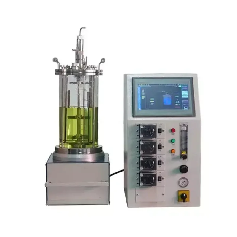 Ollital Lab Scale Bioreactor for Research Testing and Microbial Cultivation ISO Certified Glass Fermenter