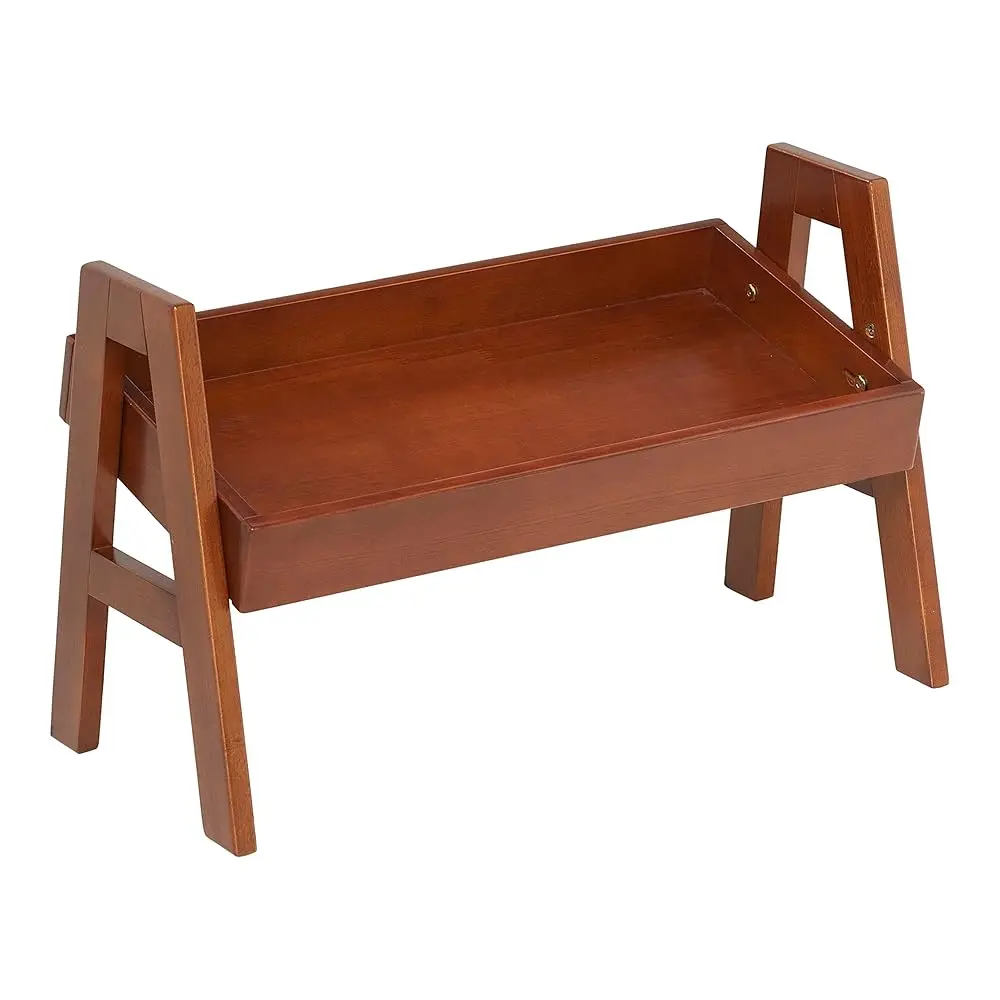 

Adjustable Stacking Shelf With Full Edge, Bookcase, Dark Walnut