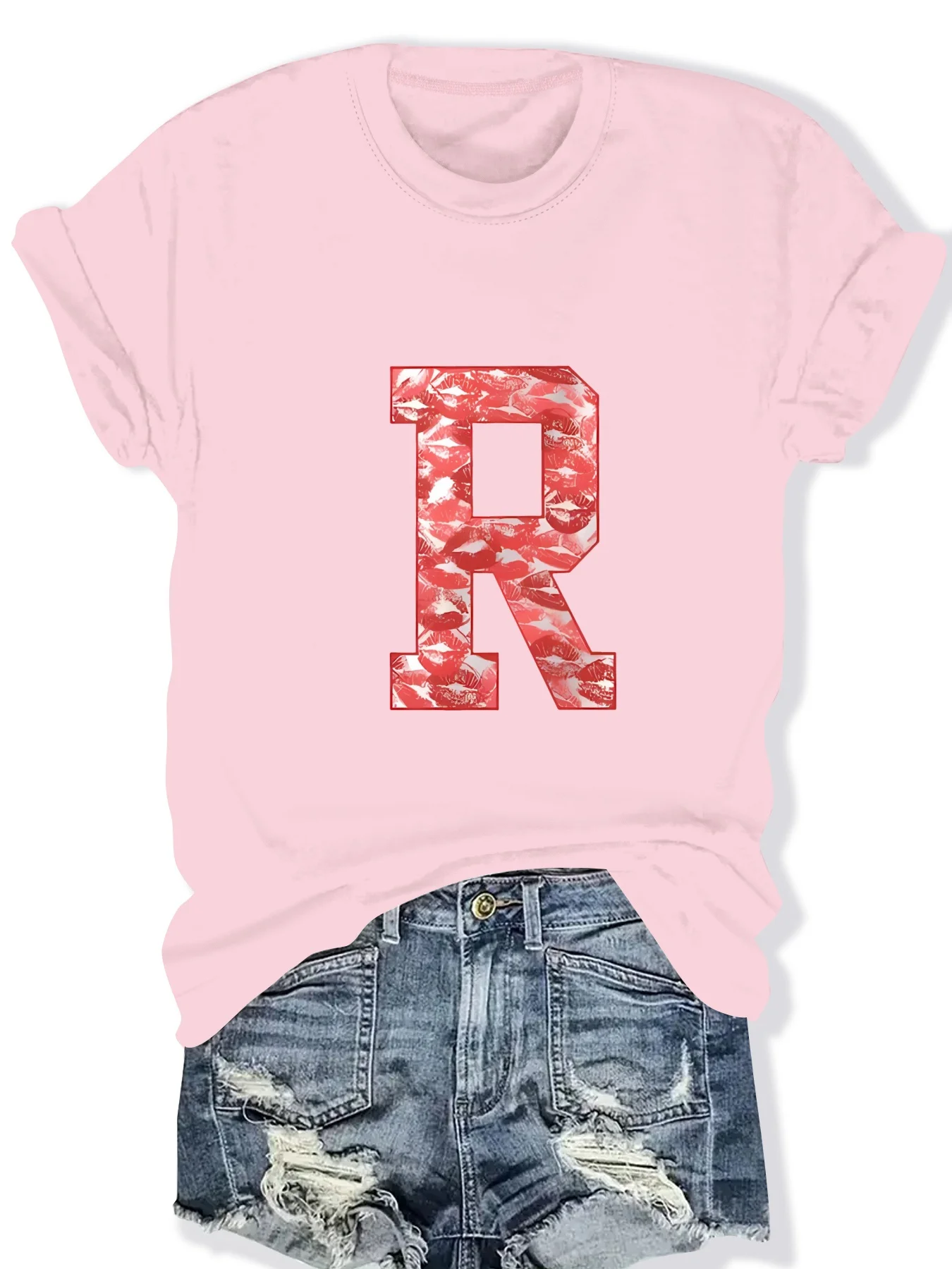 

Модная женская футболка с круглым вырезом и принтом в виде букв, стильная повседневная футболка с графическим рисунком