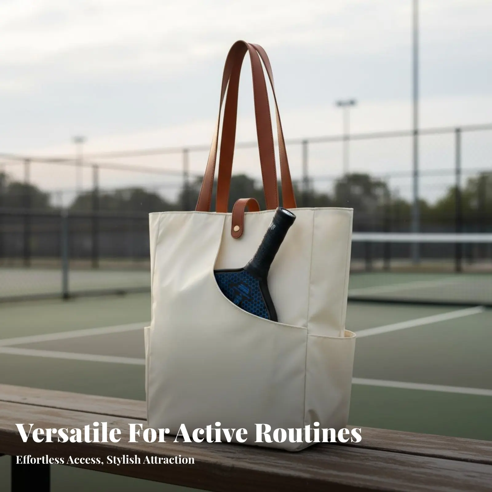 

Pickleball Paddle Carrier Large Capacity Pickleball Shoulder Bag Multi-Pocket Sports Tote Multiple Pockets Versatile Design
