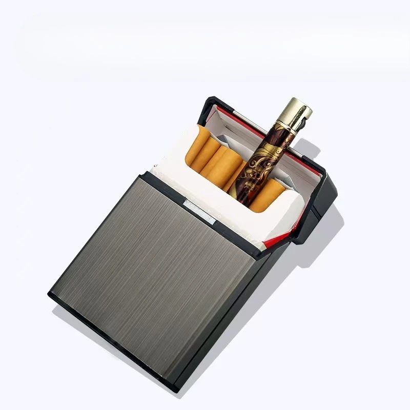 HONEST Butane Creative Slim Gas Lighter Mini Women's Open Flame Grinding Wheel Retro Personality Smoking Set - view 4