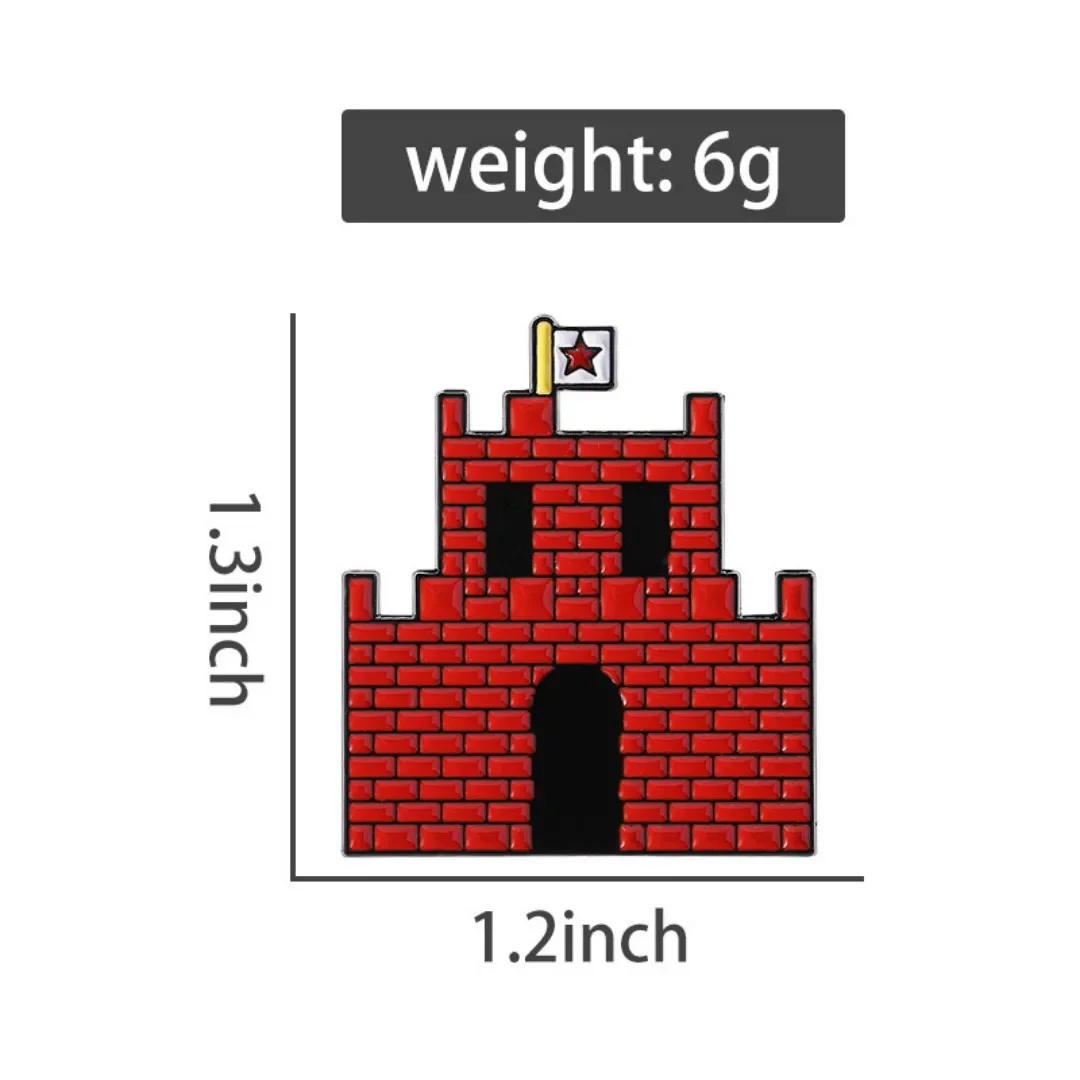الكرتون اختراق لعبة المينا دبابيس نهاية القلعة بروش الملابس على ظهره التلبيب شارات مخصصة مضحك مجوهرات هدية للأطفال الأصدقاء