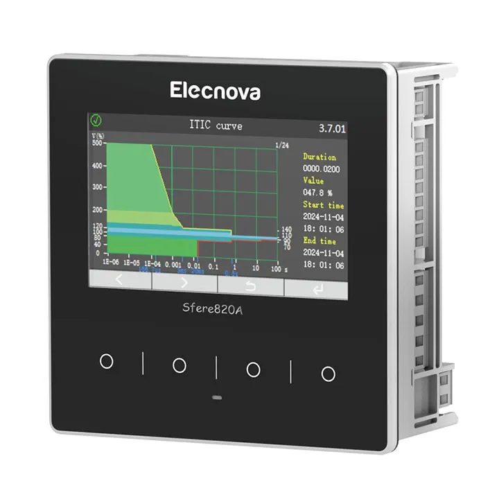 

820A Comprehensive Monitoring Voltage Interruption CBEMA SEMI F47 Curve Data Export Class a Power Quality Analyzer