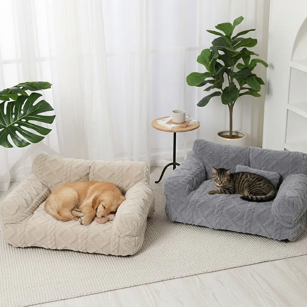 

Winter Warm Removable Washable Pet Bed Thickened Plush Sofa Bed Universal Pet Supplies
