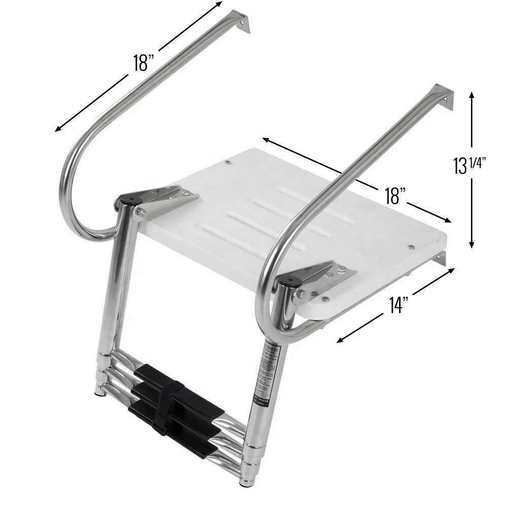 Top Quality Swimming Pool Stainless Steel Welded Step Ladders for Boat