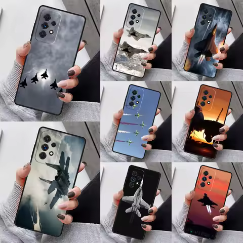 Fighter Planes Phone Case For Samsung Galaxy S23 S21 S20 FE S24 S22 Ultra Note20 S10 S9 S8 Plus A40 A52 A12 A13 A53