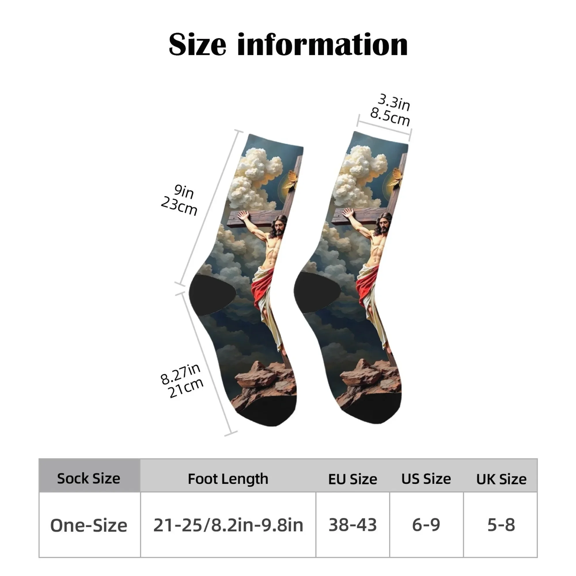 Skarpetki męskie z motywem Bożego Narodzenia, styl Harajuku retro, miękkie, oddychające, idealne na prezent świąteczny.