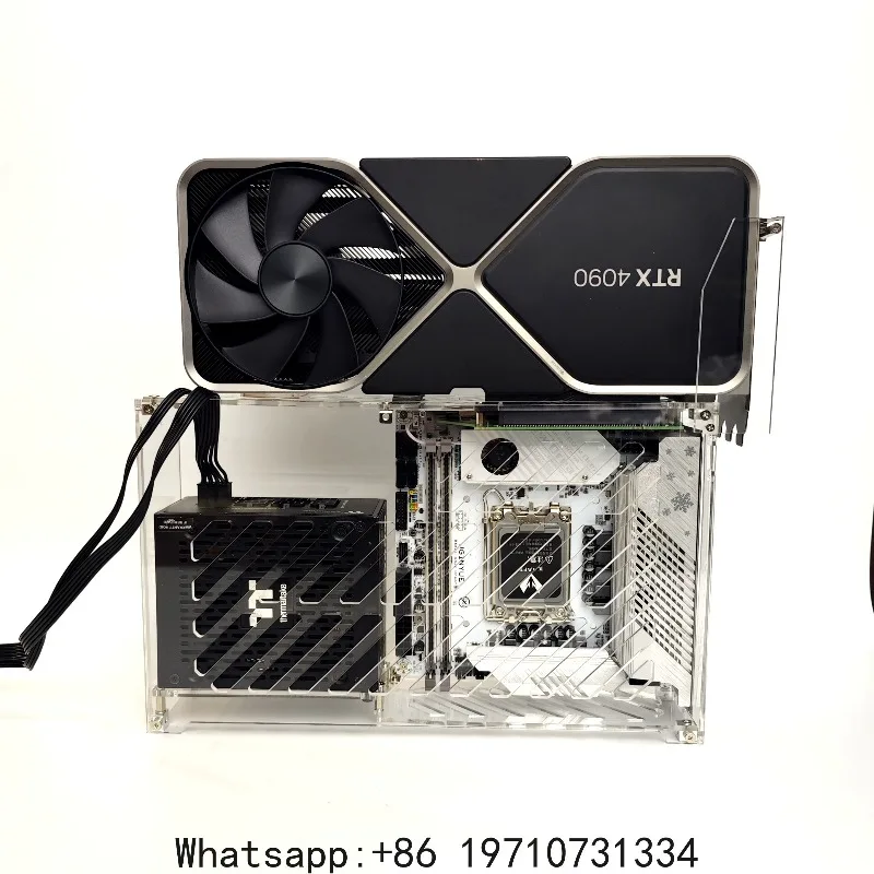 S59N external graphics card chassis, core display chassis 4 liters desktop, SFX power supply 3 fans, graphics card, acrylic