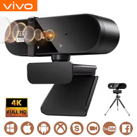VIVO 4K Webcam 1080P Mini Camera 2K Full HD Webcam With Microphone 30fps USB Web Cam For Auto Focus PC Laptop Video Shooting