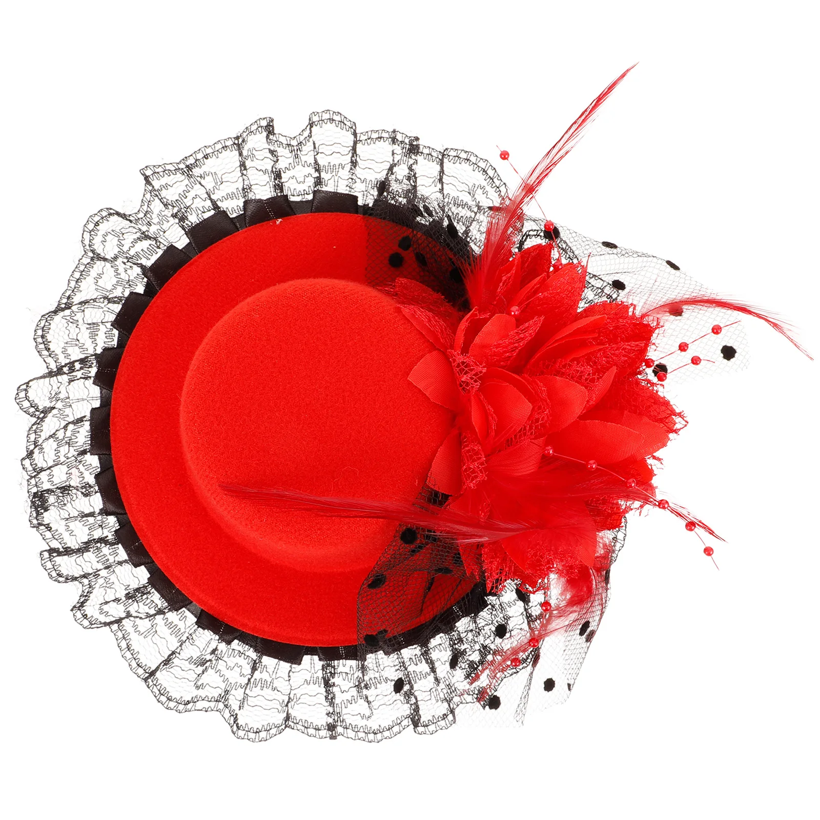 

Small Hats Black Performance Headwear Clips Hair Accessories Fascinator Tea Party Stage Prom Birthday Mini Hat Women