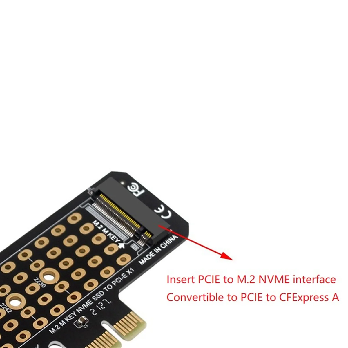 CFExpress Type-A to NGFF M.2 Nvme M-Key Extension Adapter Card Support PCIe 3.0 4.0 X1