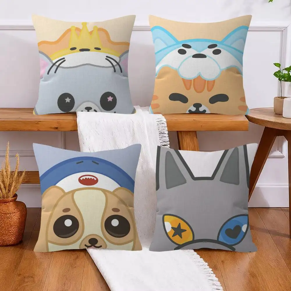 Cute M-Mascot GMMTV Square Double   Maple Design Cushion Cover Happy Autumn Harvest decor Holiday Decorati Pillow Cover
