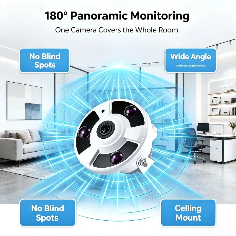 Psennikow 4K 8MP Panoramic Metal 5MP 4MP POE Surveillance Camera IP Onvif H.265 Audio Dome HD Color Night Vision CCTV Security