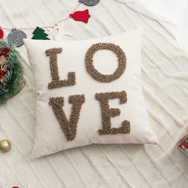 

Plush Cushion Cover 45x45 Decorative Pillow Cover for Living Room Designer Couch Nordic Pillows for Home Decor Valentine's Day