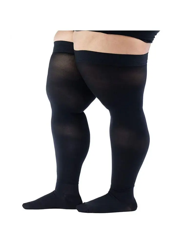 

M - 4xl 5xl Women Pressure Stockings Men Extra Large Anti Vein Varicose Thrombus 23- 32mmhg Elastic Segmented Slip Design Tight