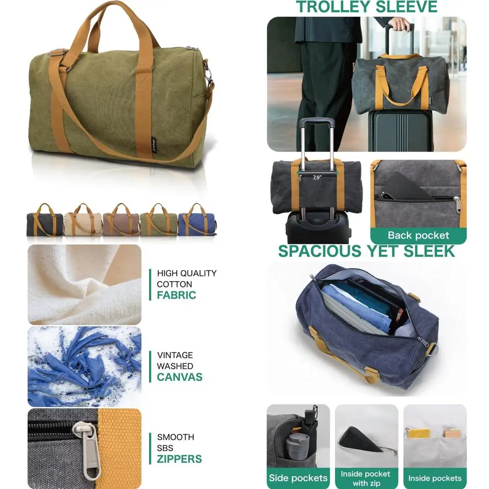 حقائب رياضية للسفر للرجال، واق من المطر لعطلة نهاية الأسبوع للسيدات، حقيبة حمل بأكمام، حقائب كتف قماشية للاستخدام اليومي