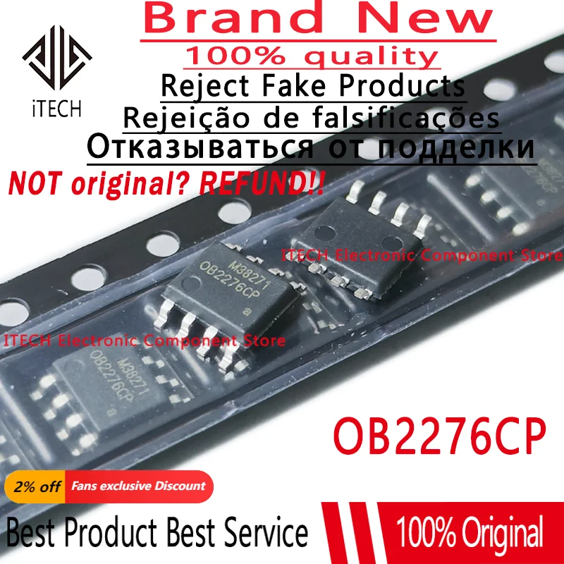 10pcs/lot Original OB2276CP OB2276 sop-8 Chipset 100% New and Genuine