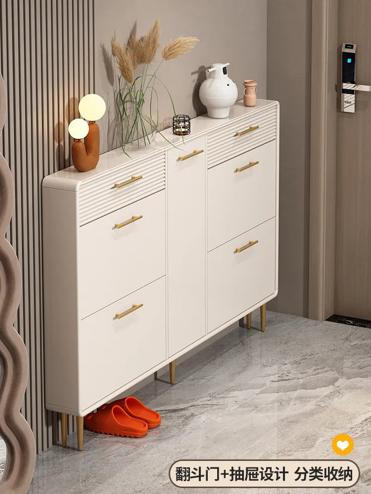 Shoe cabinet 17cm household door small apartment door thin tipping bucket shoe cabinet very narrow, simple and modern