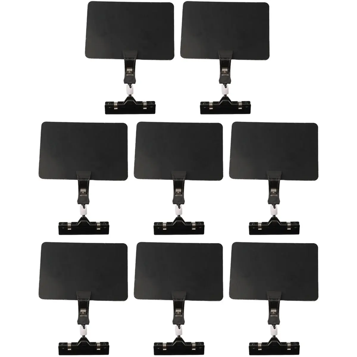 8Pcs Detachable Label Clip Waterproof Mini Chalkboard Signs Sale for Retail Store Label Discount Signage Stand Black