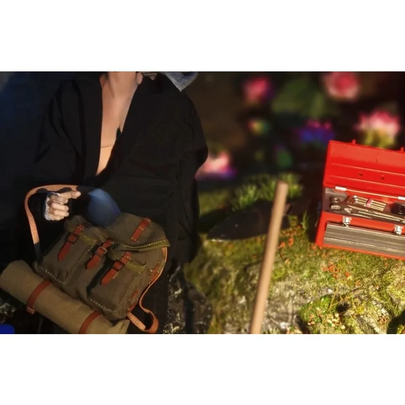 Modischer olivgrüner Rucksack im Maßstab 1:6, Brottasche, Umhängetasche, Zubehörmodell, passend für 12-Zoll-Soldaten-Actionfiguren-Körperpuppen – Detail 1