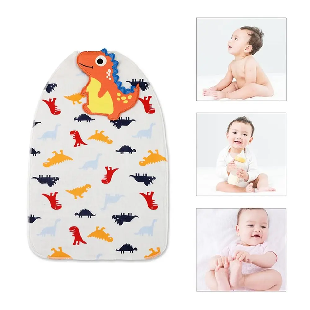 Cotton Cloth Baby Sweat Absorbent Towel Cartoon Animal Themed Soft Infant Back Towel Pad Breathable Comfortable