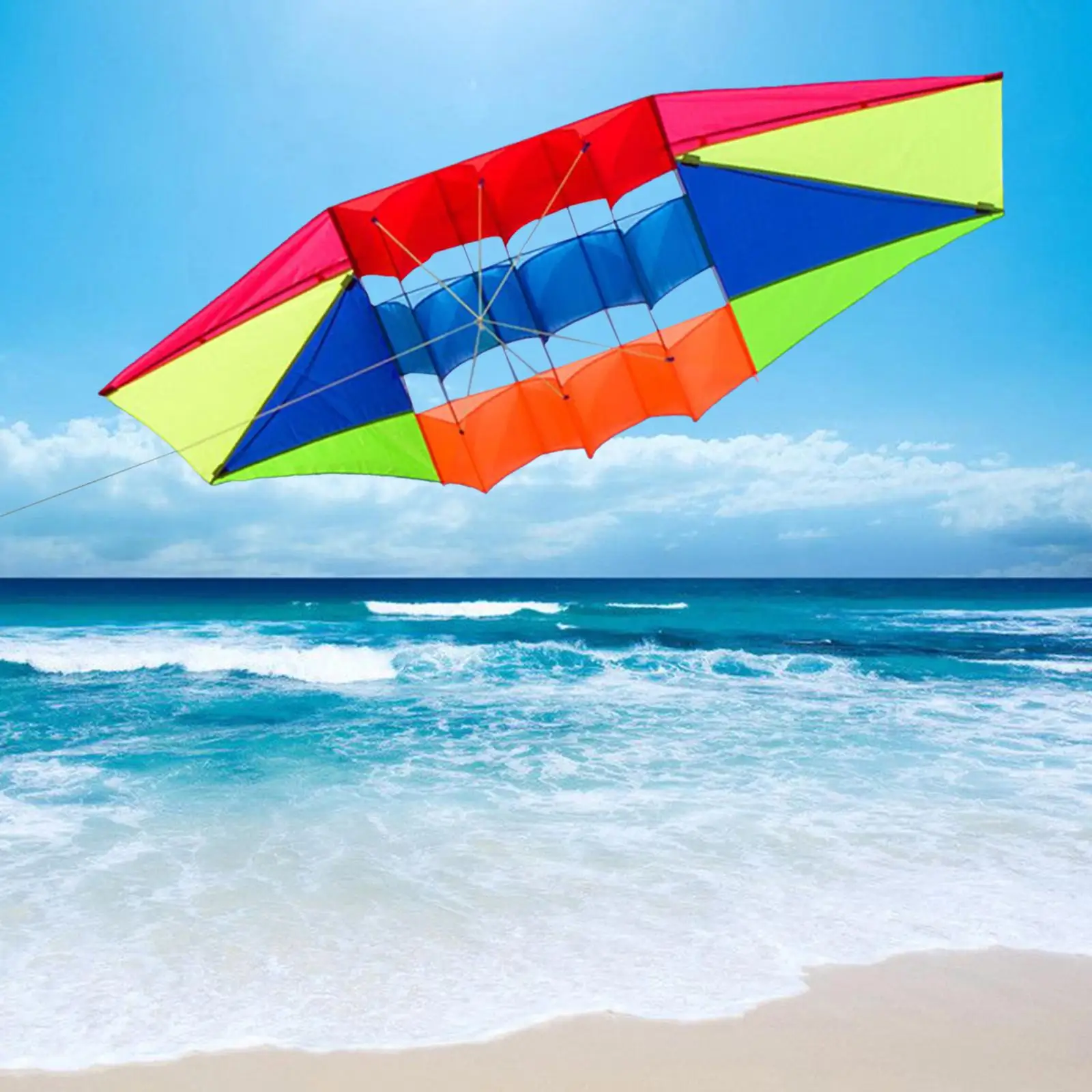 Colorful Kite Toy Outdoor Games Activities Parachute Single Line Kite Adults