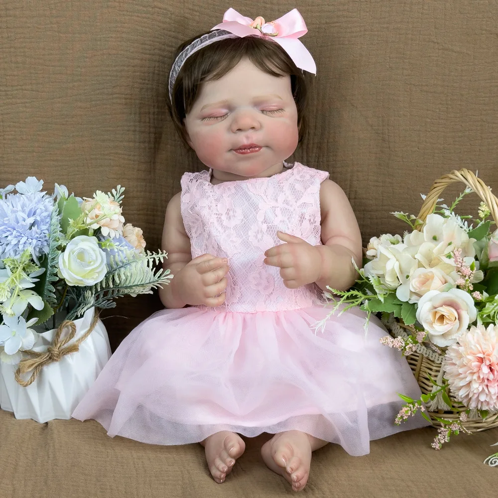 20-inch Vinyl Reborn Girl Doll (Collector's Edition) | Hand-Painted Hair | Exquisite Features | Realistic Skin