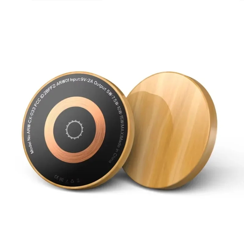 

Qi Wireless Charger 15W Wooden phone Charger Portable Fast Charging Charger