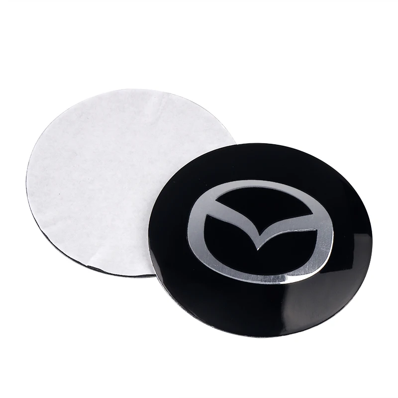 4pcs 56mm Auto Wheel Center Hub Caps Cover Rim Sticker Badge for Mazda Axela 2 3 5 6 CX-5 CX 7 CX-9 MX-5 Decoration Car Styling