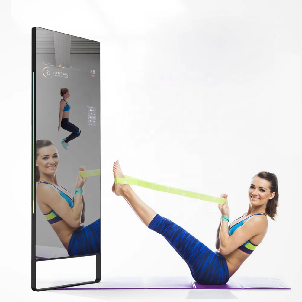 Factory Price Floor Stand Magic Mirror Advertising Screen Interactive Smart Fitness Mirrors