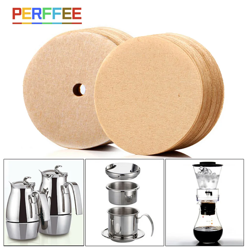 

100PCS Vietnam Coffee Filter Paper For Vietnam Style Coffee Drip Cup 60/64mm Wood Fiber Vietnamese Coffee Dripper Filter Paper