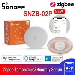 SONOFF-Sensor de temperatura e umidade Zigbee, Smart Home, funciona com SONOFF iHost, NSPanel Pro, ZB Bridge Pro, ZBDongle-E, SNZB-02P