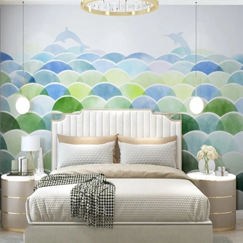 MU8495 Wall paper Cartoon Snow Mountain Scenery Mural Wall Cloth Study Children Boy Bedroom Backdrop Wall Decor 3D Fresco