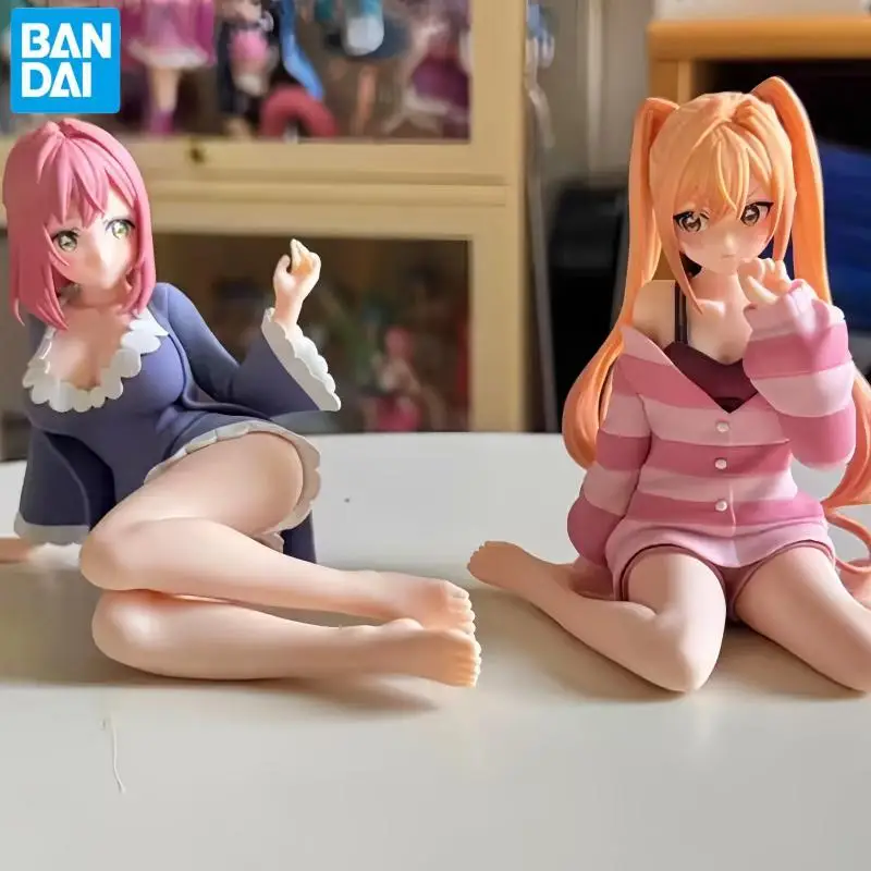 Original Bandai BANPRESTO Relax time Anime The 100 Girlfriends Who Really Love You Hanazono Hakari Inda Karane Figure Model Toys