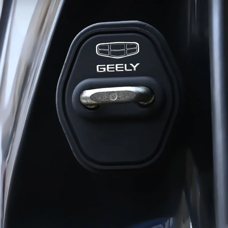 Car Door Lock Cover Silicone Anti-Collision Pad for Geely Emgrand EC7 EC8 X7 GE GT Emgrand EV8 EX7 CK Decoration