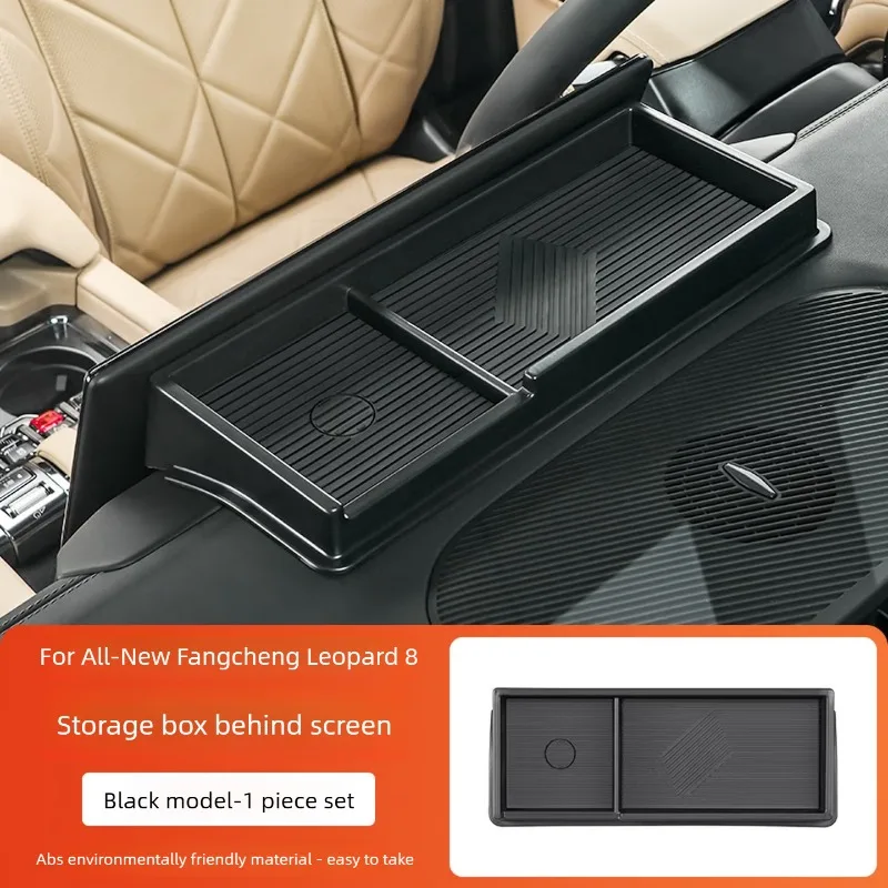

For Dashboard Storage Box & Tissue Holder Pad Behind Central Control Screen, Interior Accessories for Equation Leopard 8