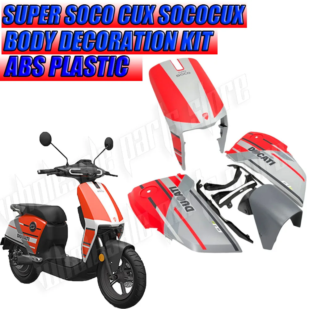 New For SUPER SOCO CUX SocoCUx s Full Fa ABS Plastic Body Paint Kit Motorcycle Shell Fairing Accessories