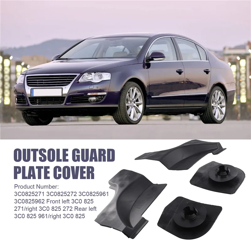 

A95E-12PCS 3C0825271 3C0825272 3C0825961 3C0825962 Outsole Guard Plate Cover Plate Blank Cover For PASSAT B6 B7 CC Magotan