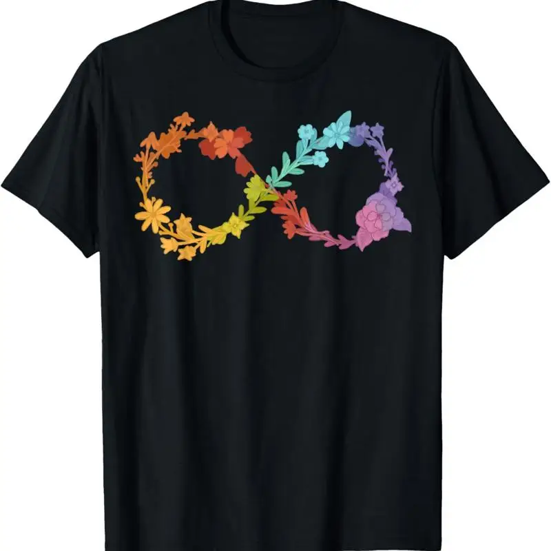 

Floral Neurodiversity Infinity Symbol Autism Awareness T Shirt
